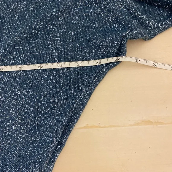 Alchemia Tricot Shimmery V-Neck Short Sleeve Sweater - Picture 6 of 7